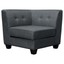 best master vendome fabric upholstered modular corner-piece in gray