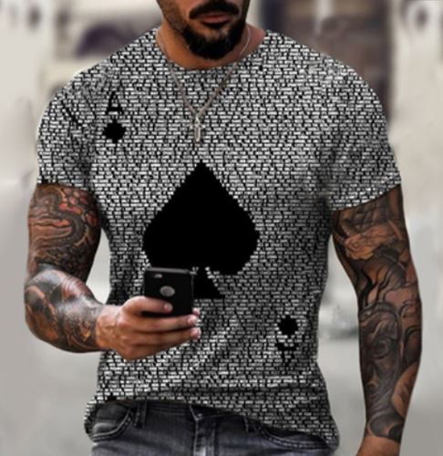 T-Shirt Herren Mode Grafik Kleid Kurzarm Klassisch Freizeit T-Shirt Ultra Weich - Bild 37 von 59