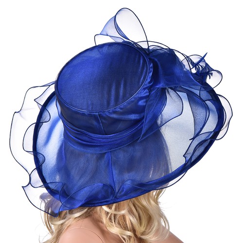 Vestido de mujer Iglesia Boda Kentucky Derby Ancho Ala Pluma Sun Floppy Hat A341 - Imagen 27 de 119