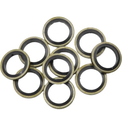 A ABSOPRO Ölquetschscheiben Ablassschraube Dichtungen 12 mm Innendurchmesser 18 mm Außendurchmesser (10er Pack)