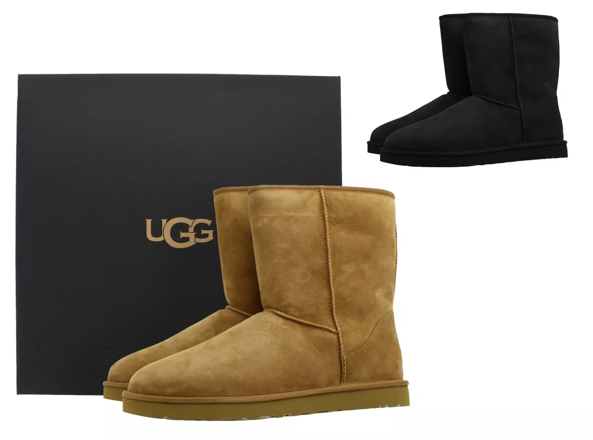 UGG Men s Classic Short Boots Genuine Sheepskin Suede Design