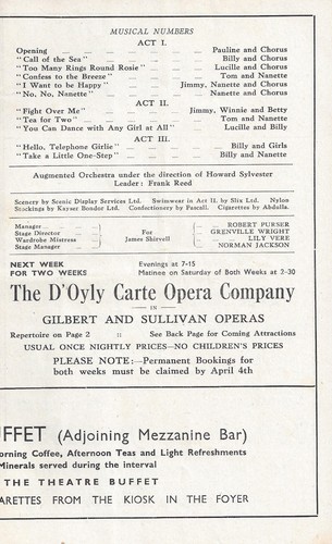 Hilda Dixon "NO, NO NANETTE" George Moon 1953 Hanley, England Playbill - 第 3/3 張圖片