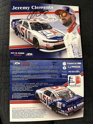 Jeremy Clements Signed Promo Hero Card Nascar Xfinity Autographed 2023