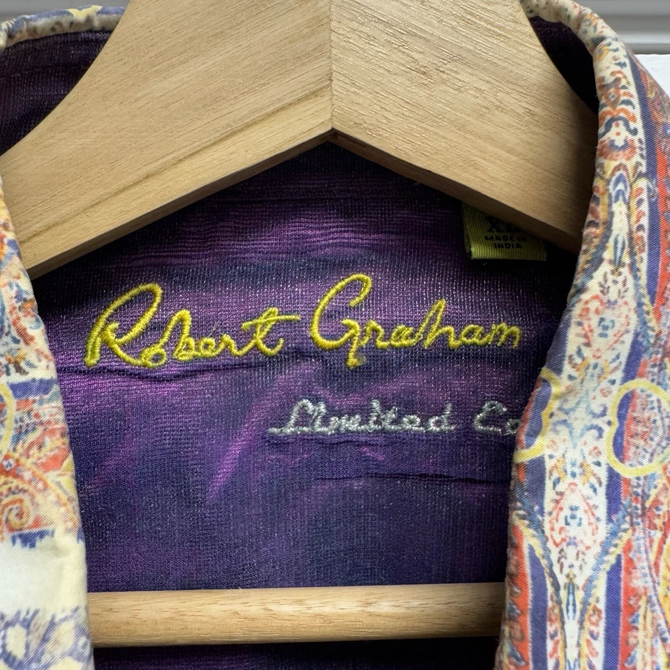 Robert Graham Limited Men's XL Classic Woven the Wutam Geometric Flip Cuff Shirt - Image 3 of 4