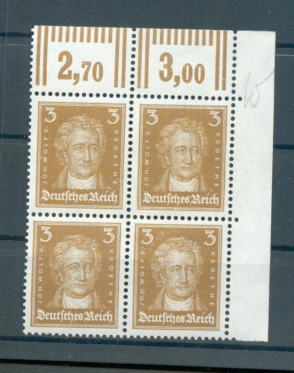 Dr-Weimar 386 WOR Corner Block** MNH Mint Never Hinged (F2950)