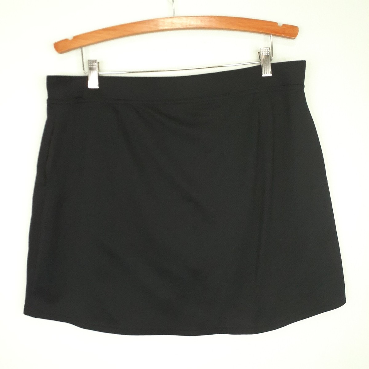 Emerald 18 Pickleball Tennis Golf Skort 1X Black Stretch Pockets