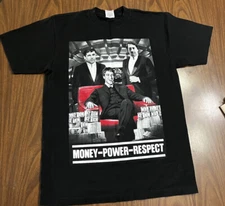 Money Power Respect Mens Heavyweight T Shirt Print On Shaka Wear Tee Sz L Mens