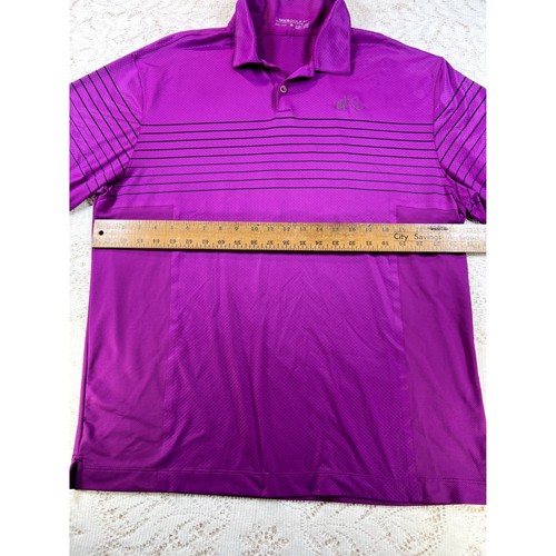 Mens Nike Dri Fit Polo Golf Shirt Large Purple Kingwood Country Club Logo - Picture 10 of 12
