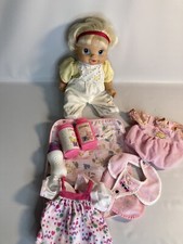Baby alive babydoll interactive and clothes lot. 2010 Working See Video