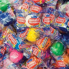 Wrapped Assorted 3 LBs Dubble Bubble 1" Bulk Vending Gumballs