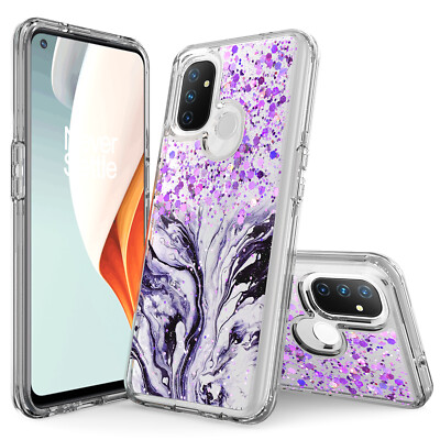 For OnePlus Nord N10 5G Hybrid Graphic Glitter Sparkle Fashion Case