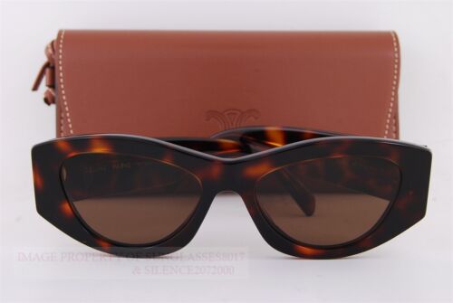 Nuevas gafas de sol CELINE CL 40308U 53E Habana-doradas/marrón oscuro para hombres mujeres - Imagen 3 de 7