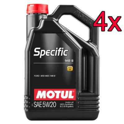 [Case of 4] Motul OEM Ford WSS-M2C948-B Full Synthetic Engine Motor Oil 5L