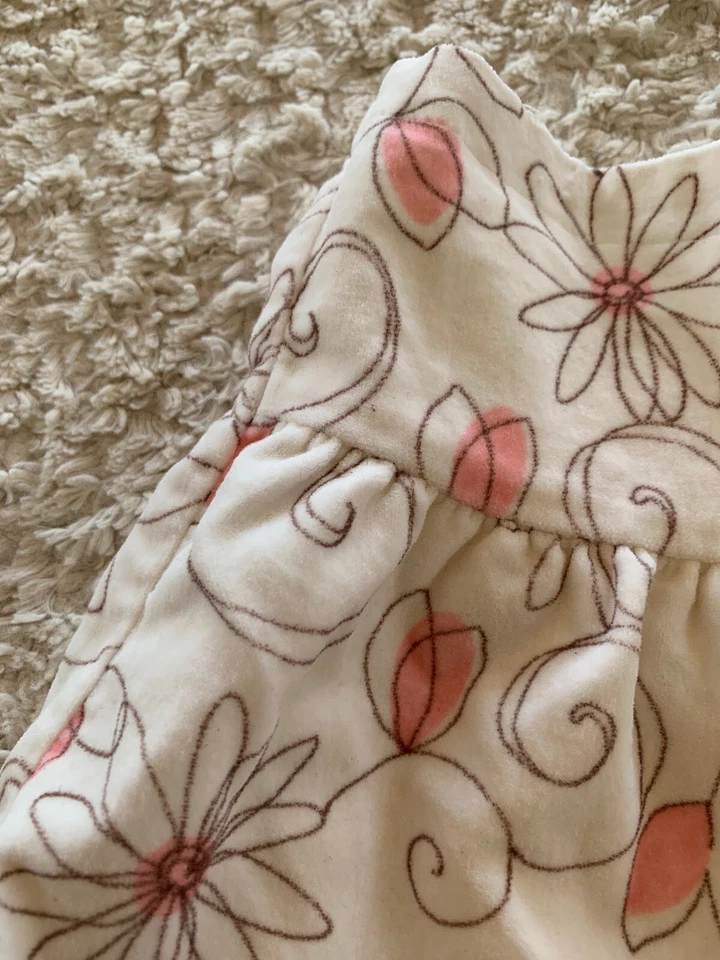 Koala Kids Girls Beige Brown Pink Flowers Velour Skirt 2T - Image 4 of 4