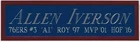 ALLEN IVERSON 76ERS NAMEPLATE AUTOGRAPHED SIGNED BASKETBALL-JERSEY-PHOTO-FLOOR