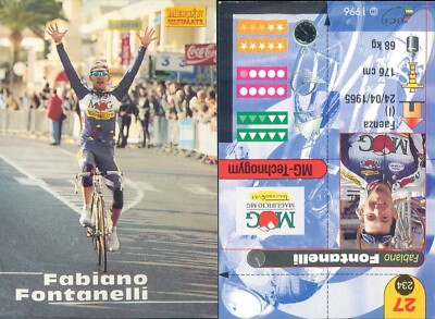 Fabiano Fontanelli, Mg-Technogym-N.27-R@R@ Fahrrad Card Merlin 96-Neu, Edicola
