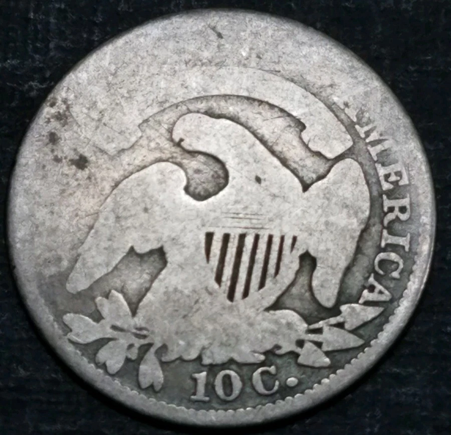 1833 USA Capped Bust Dime Last 3 High 10C Ten Cent Early Dime Silver Coin .892 - Image 4 of 4