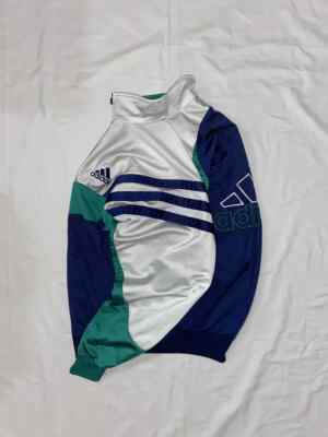 VINTAGE 90`S ADIDAS OLIMP ZIP JACKET BIG LOGO Y2K TECHNO