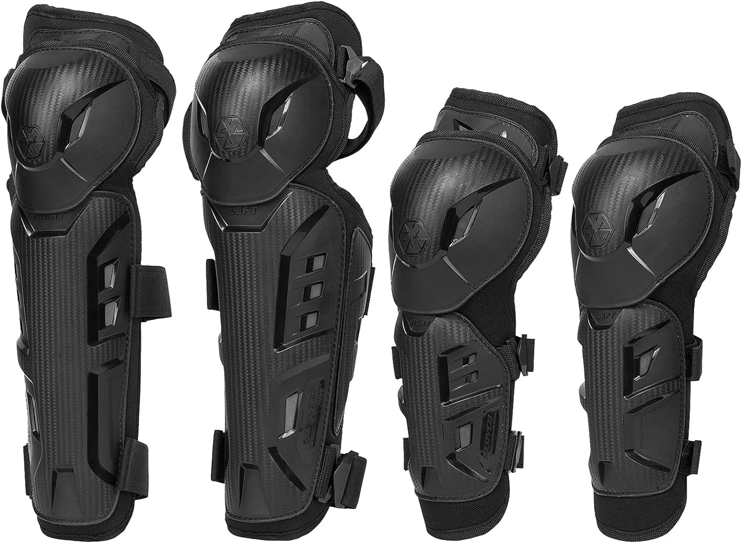 Adjustable 4Pcs Motorcycle Knee Shin Guards Armor for Motocr