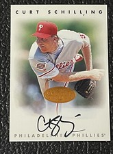 🔥CURT SCHILLING 1996 LEAF SIGNATURE SERIES ON CARD AUTOGRAPH!🔥PHILLIES