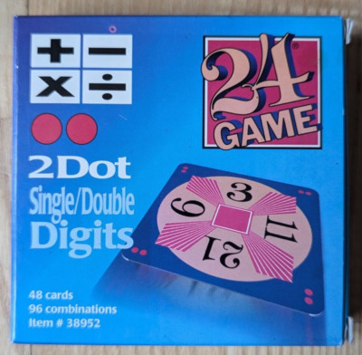24 Game: 2 Dot Single/Double Digits - 48 Cards, Math Learning Game (Item #38952)