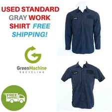 Used Work Shirts GRAY Cintas, Redkap, Unifirst, G&K FREE SHIPPING