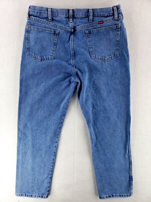 Vintage Rustler 38x32 (Actual 36x31) Jeans Heavy Denim Stone Wash