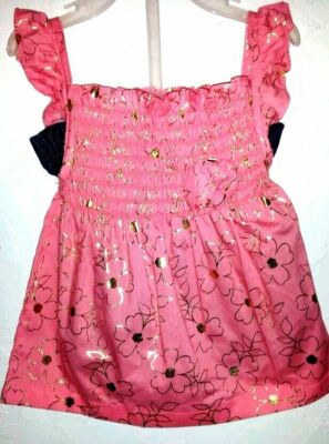 PARK BENCH KIDS - Toddler Girls Size ''24 Mos'' Premium Pink/Gold 2 Pc Outfit 