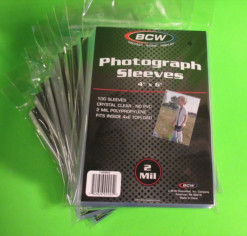 1000 4X6 PHOTO SLEEVES-CRYSTAL CLEAR-ARCHIVAL SAFE-ACID FREE-2 MIL THICK