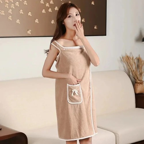 Wearable Bathrobe Multi-Function Womens Bath Towels Soft And Absorbent Towel - Picture 17 of 27