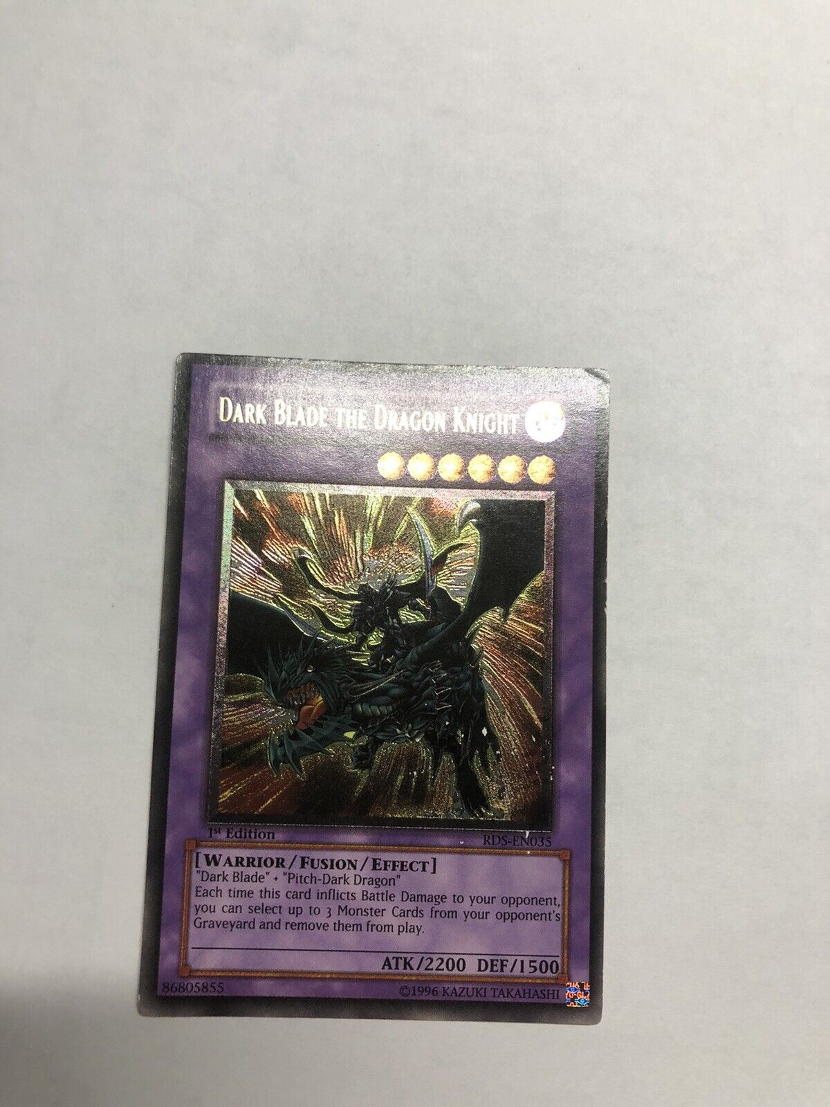 yugioh Dark Blade the Dragon Knight RDS-EN035 Ultimate Rare 1st Edition  nearmint