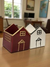 Premium Ceramic House Storage Pot – Decorative Mini Home Organiser Holder
