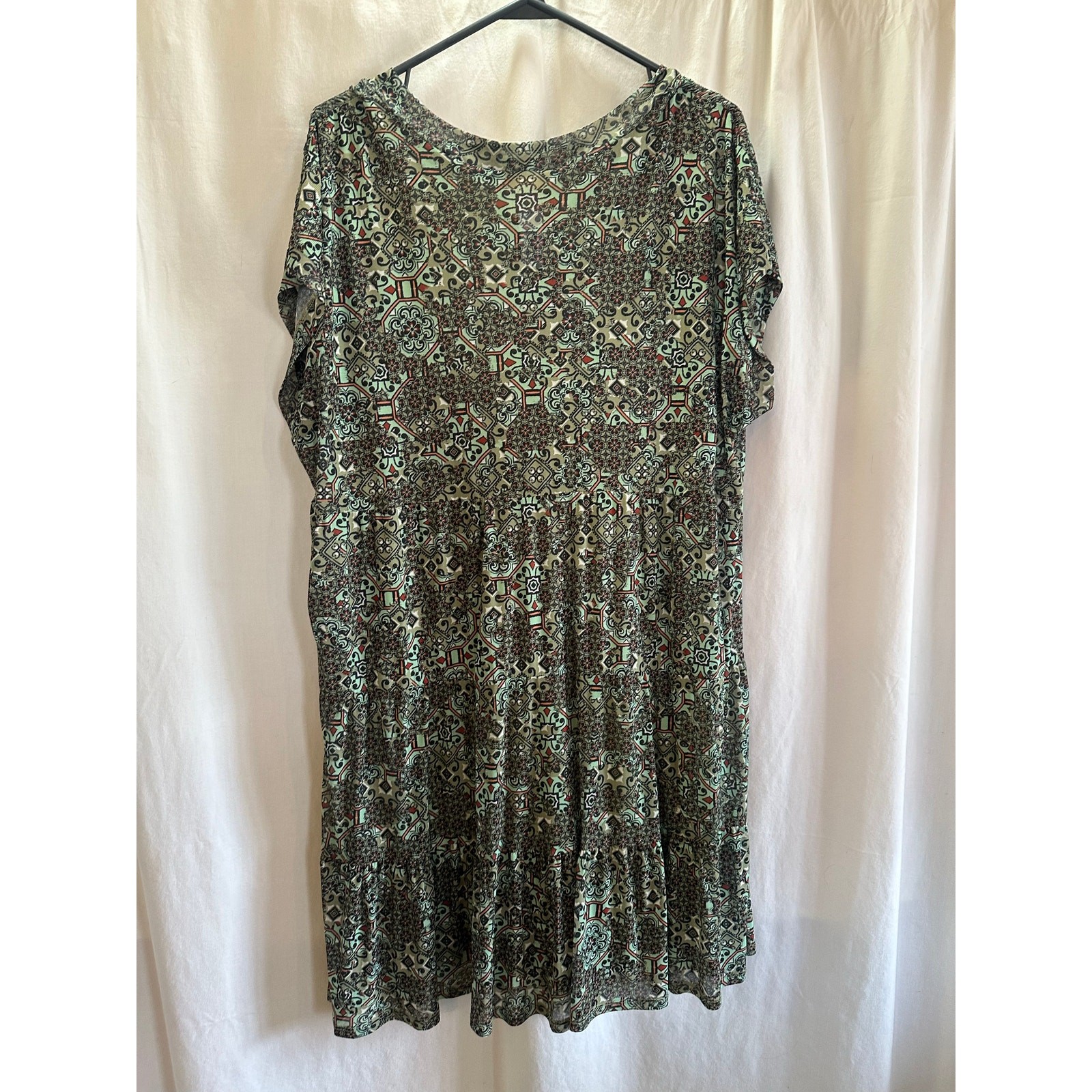 Ruby Rd. Green Patterned Shift Dress – Women’s La… - image 2