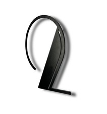 6-Inch Black Art Deco Steel Floating House Number 5 with Mounting Hardware