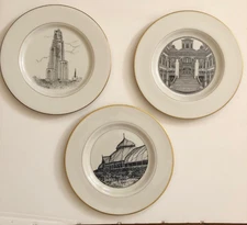 Vintage Woodmere Landmark Plates Nos. 6,7 & 8 Pittsburgh Set of 3, 10.5" Round