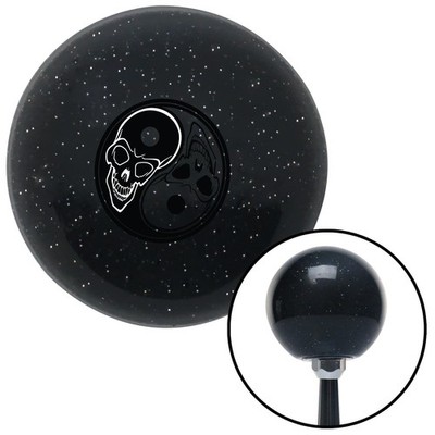 Yin Yang Skulls Black Metal Flake Shift Knob w/ M16x1.5 Insert Shifter Auto