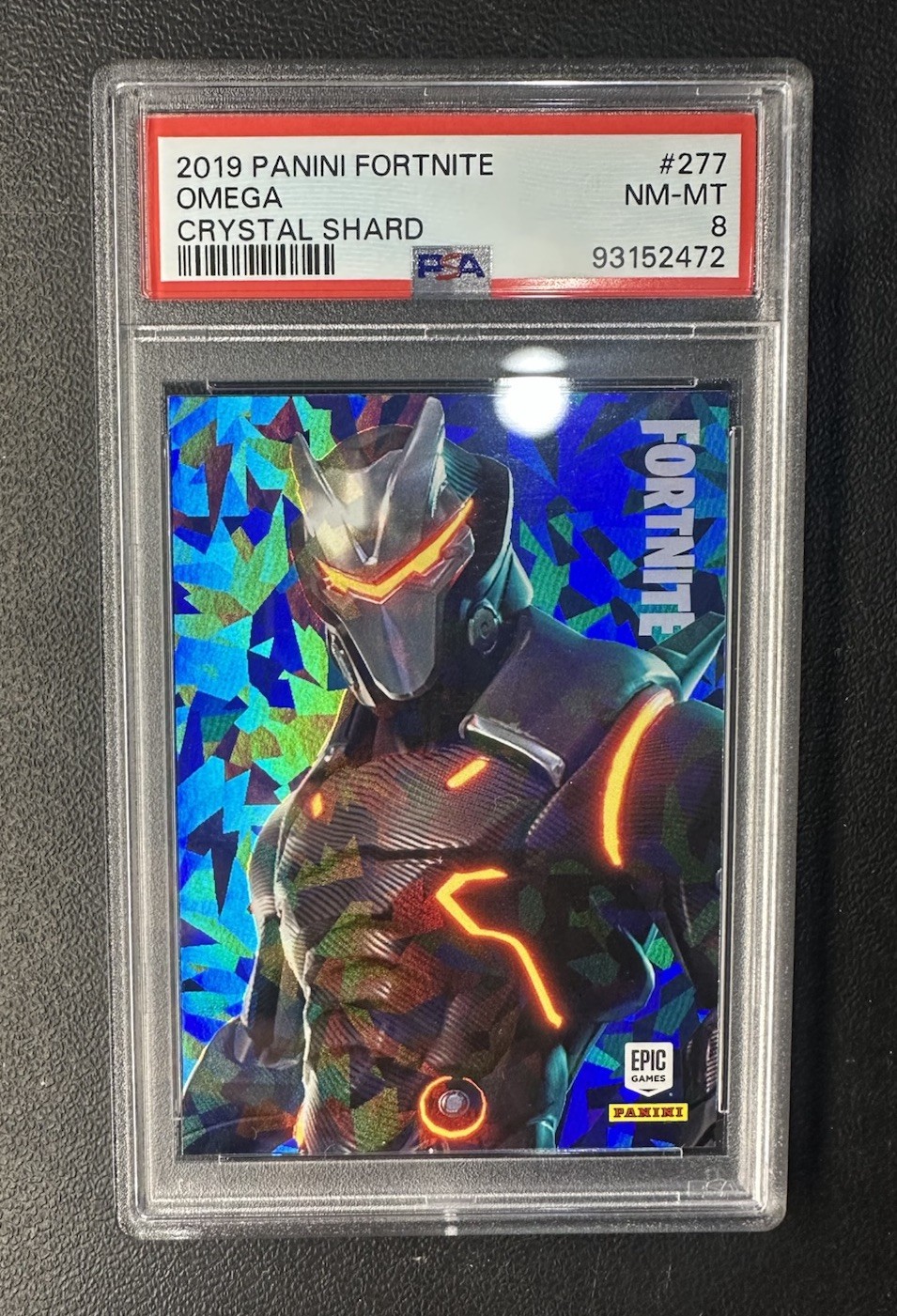 2019 Panini Fortnite Series 1 Crystal Shard Omega PSA 8