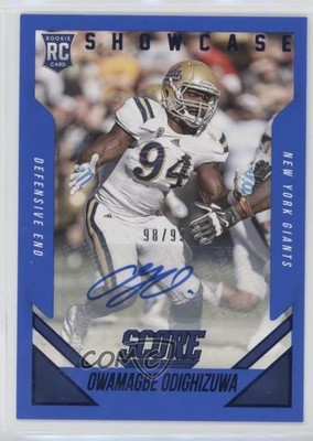 2015 Score Showcase Signatures 98/99 Owamagbe Odighizuwa #346 Rookie Auto RC e6p