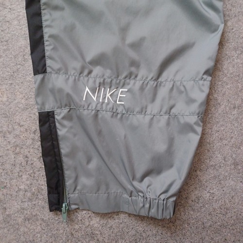 Vtg Nike Track Pants Mens XL Gray Baggy Wide Leg Windbreaker Pockets Ankle Zip - Picture 12 of 14