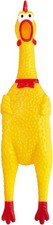 Rubber Chicken,12 Inch Yellow Screaming Chicken Dog Toys,Squeeze Squawking Chick