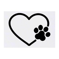'Paw  Love Heart' Temporary Tattoos / Transfers TO00056383 