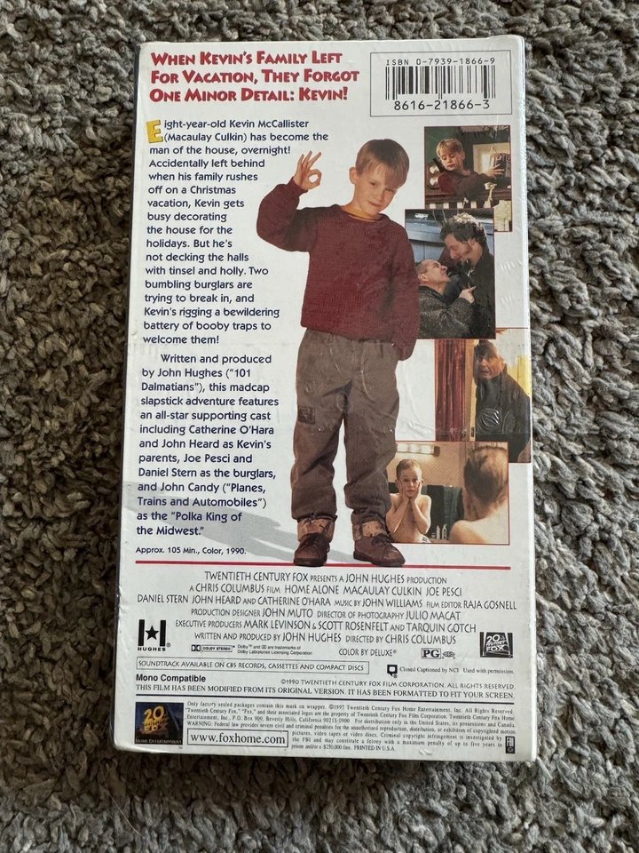 Home Alone (VHS, 1991) Sealed ! With Watermarks Fox Christmas 🎄 - Image 3 of 4
