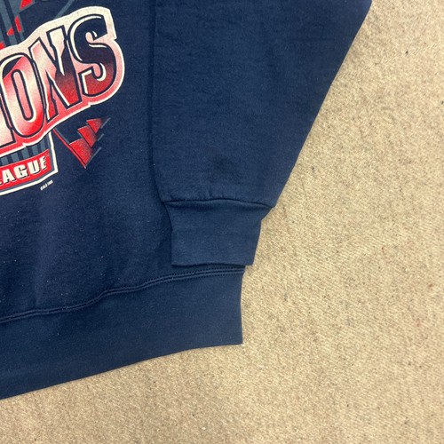 Vintage Boston Red Sox Sweatshirt Mens Large Blue 1990s MLB Salem - Picture 3 of 8