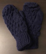 NEW Knit Thick Blue Purple Mittens