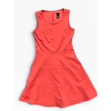 Ann Taylor Coral Sleeveless Tiered Fit and Flare Dress Size 4