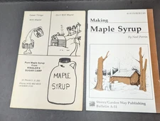 LOT OF 2 Maple Syrup Instruction Guide Manual Booklet by Noel Perrin Vintage
