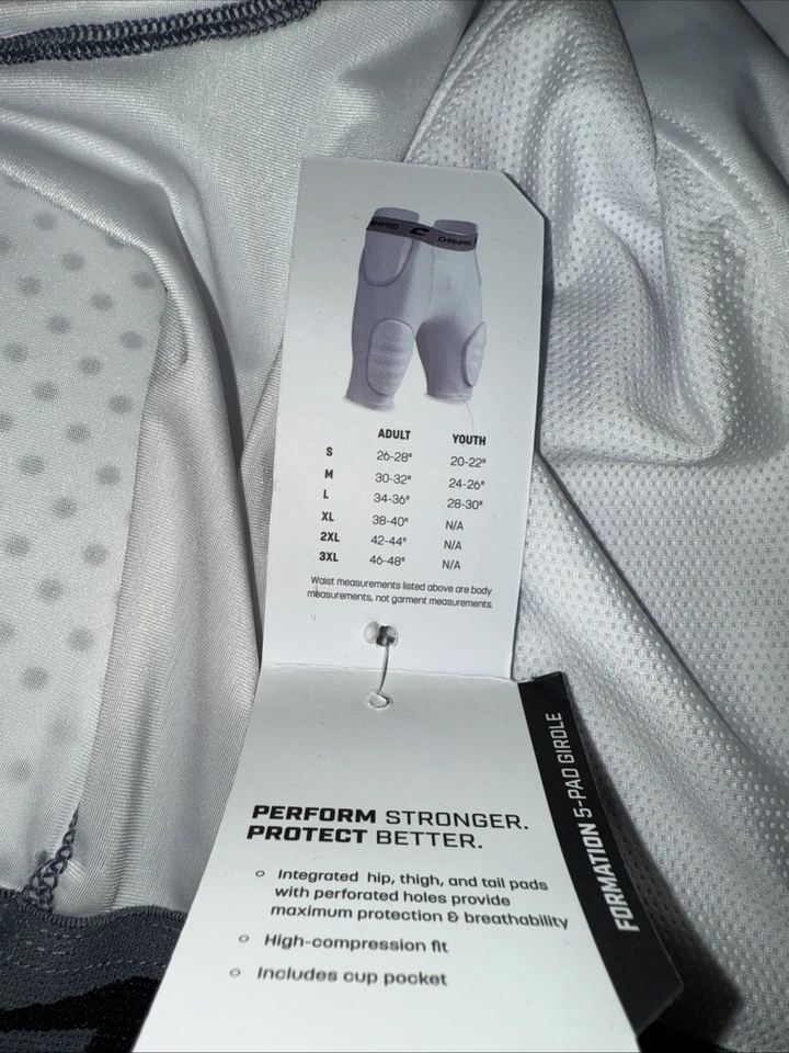 NUEVA Faja de Alta Compresión Champro Formation 5 Almohadillas - Talla Adulto XL 38”-40” Foto 3 de 3