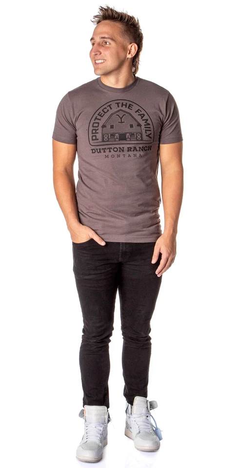 Camiseta Yellowstone Para Hombre Dutton Ranch Protect The Family Serie Paramount Foto 3 de 3
