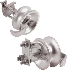 5" Steel Sliding Gate Rollers - 2 Pack for Chain Link Gates