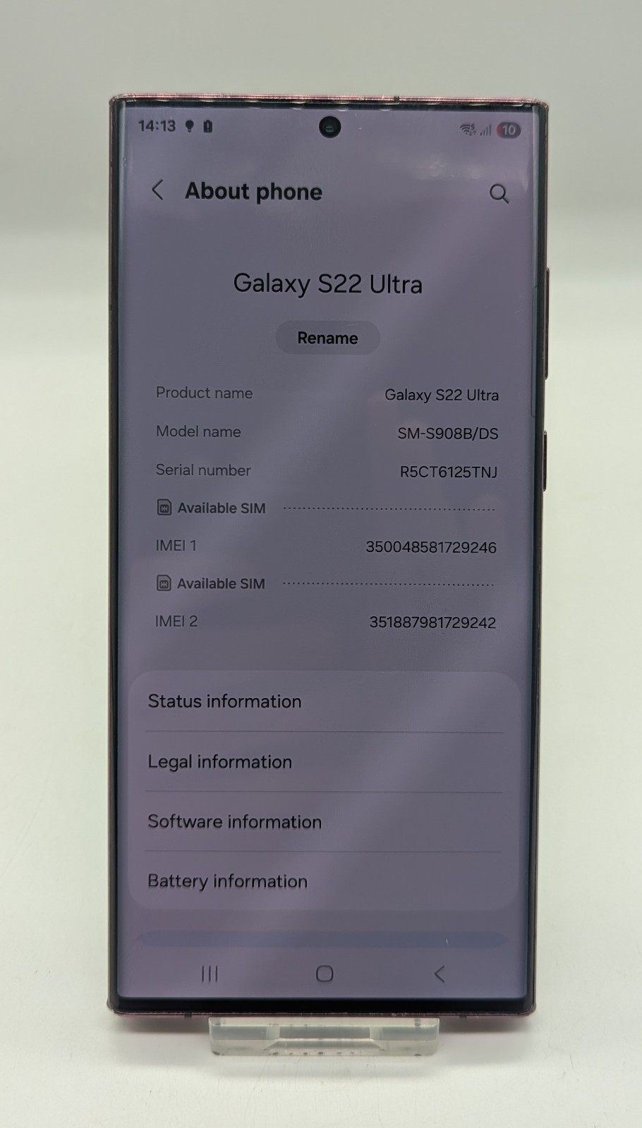 Samsung Galaxy S22 Ultra 256GB SM-S908B/DS Unlocked (B) image 4